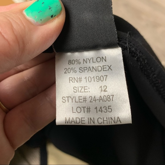 Shores Shapes black bathing suit skirt bottoms only size 12 modest - Picture 9 of 16